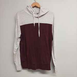 American Eagle Outfitters Men's Hoodie Sweater - Cream and Brown